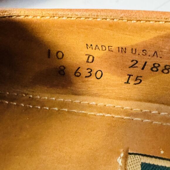 Cole Haan Shoes Men 10 Brown Leather Tassel Loafers Preppy 90s Made USA Vintage main image 10
